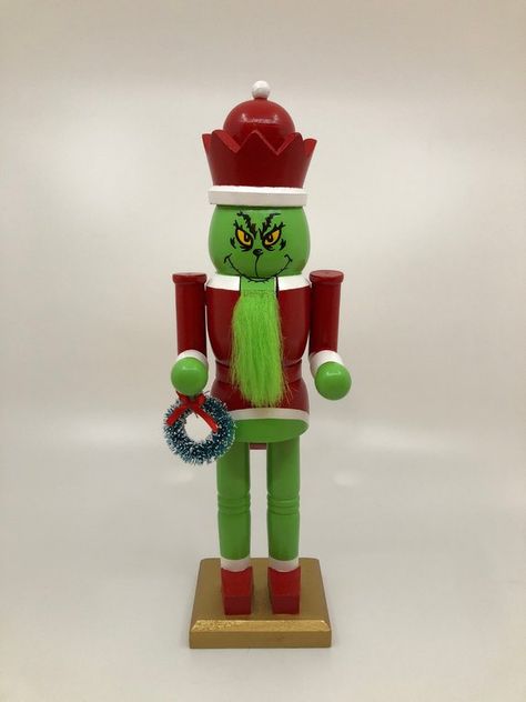 Grinch Nutcracker Grinch Nutcracker, Nutcracker Drum, Nutcracker Diy, Nutcracker Pink, Nutcracker Christmas Party, Basketball Custom, Grinch Crafts, Grinch Decorations, Nutcracker Christmas Decorations