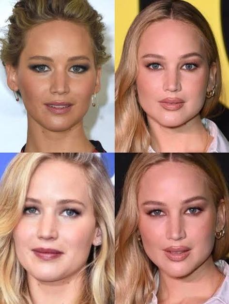 Jennifer Lawrence HITS BACK at speculation she had plastic surgery on her nose and eyes in interview with Kylie Jenner Jennifer Lawrence Eye Makeup, Jennifer Lawrence Eyes, Kylie Jenner Plastic Surgery, Rapper Travis Scott, Face Fillers, Jennifer Lawrence Pics, Womens Wear Daily, Face Change, Old Faces