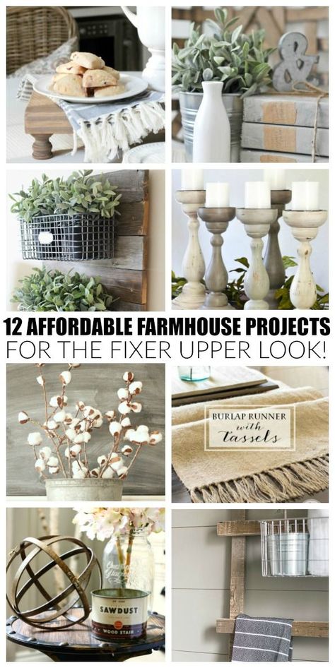 These beautiful projects are easy, affordable and will give your home the perfect touch of farmhouse style. Farmhouse Projects, Affordable Farmhouse, Do It Yourself Decoration, Film Decor, Farmhouse Side Table, Farmhouse Look, Farmhouse House, Farmhouse Decoration, Diy Farmhouse Decor