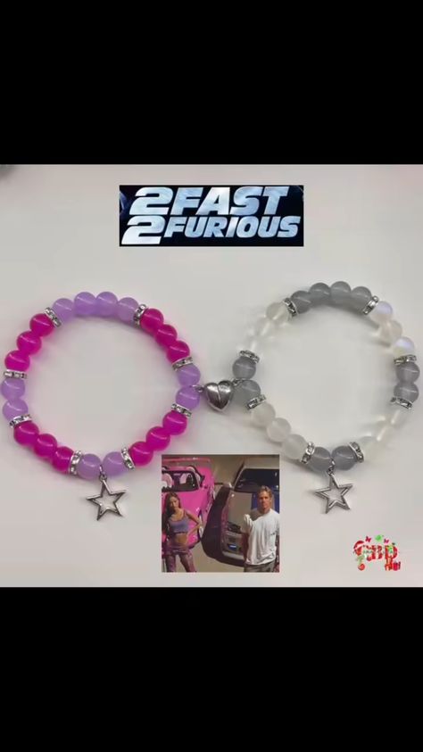 Fast And Furious Bracelet, Mexican Bracelets, Couple Accessories, Matching Stuff, Girly Bracelets, Homemade Bracelets, Pretty Jewelry Necklaces, Diy Jewelry Unique, Bead Charms Diy