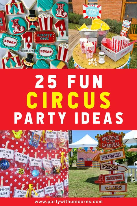 Circus Party Ideas, Batgirl Party, Vintage Circus Birthday Party, Circus Themed Party, Paintball Party, Circus Birthday Party Theme, Carnival Parties, Circus Carnival Party, Circus Theme Party