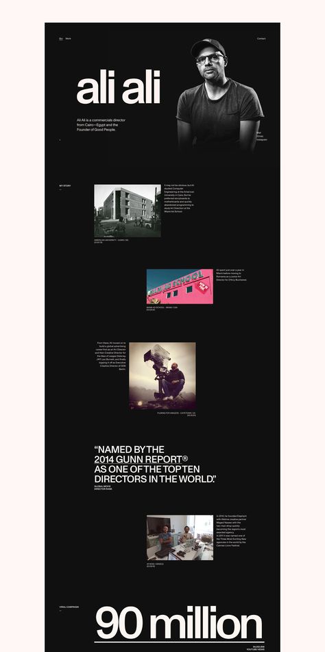 Ali Ali — Director's Portfolio on Behance Grain Overlay, Art Director Portfolio, Creative Director Portfolio, Director Portfolio, Photography Portfolio Website, Best Landing Pages, Cannes Lions, Portfolio Design Layout, Best Director