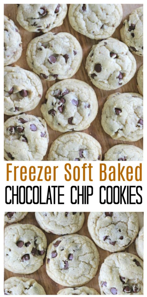 Cookie Dough That Freezes Well, Freezer Cookie Dough, Freezable Cookies, Resep Makanan Beku, Fresh Cookies, Freezer Cookies, Chocolate Marshmallow Cookies, Chocolate Chip Shortbread Cookies, Iced Oatmeal Cookies