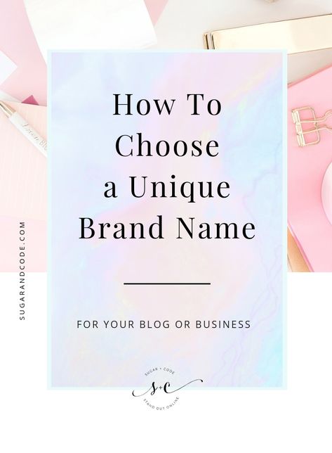 How to make sure you choose a unique brand name for your blog or business (even if you have no ideas) >> Bussines Nails Ideas, Bussines Ideas Names, How To Name Your Online Store, Brand Naming Ideas, Instagram Business Name Ideas, Perfume Store Name Ideas, Nail Bussines Name Ideas, Esthetician Business Names Ideas, Esthetician Brand Name Ideas