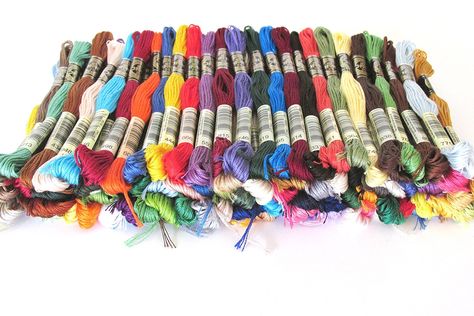 A Quick and Simple Way to Organize Your Leftover DMC Embroidery Floss from Previous Cross… #DmcEmbroideryFloss #FlossOrganizerStorageBox Caron One Pound Yarn, Learning To Embroider, Dmc Embroidery, Embroidery Template, Dmc Embroidery Floss, Cross Stitch Alphabet, Embroidery Supplies, Dmc Thread, Dmc Floss