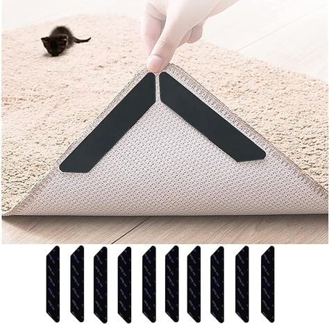 10 Pcs Rug Gripper,Non Slip Rug Gripper for Hardwood Floors and Tiles, Carpet Pads Rug Corner Gripper, Rug Gripper for Area Rug,Carpet Tape,Keeping Rug in Place & Making Carpet Corner Flat（Black） As an Amazon associate I earn from qualifying purchases. Rug Gripper, Rug Tape, Carpet Tape, Place Making, Durable Carpet, Wood Tile Floors, Carpet Padding, Rugs And Mats, Upholstery Cleaner