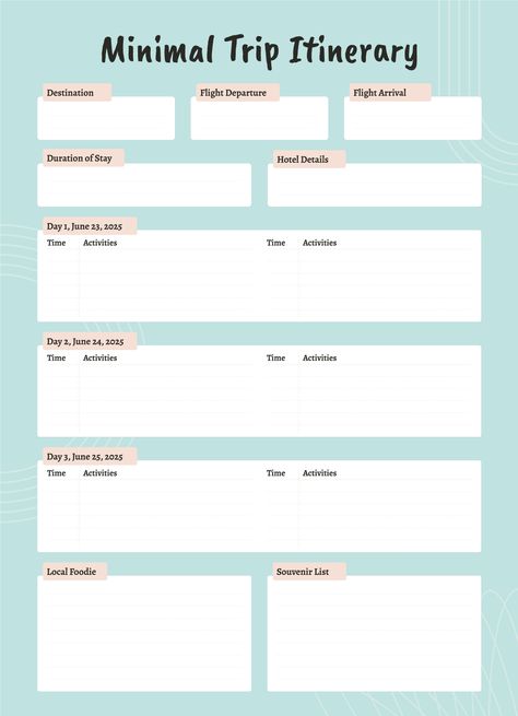 An easy-to-edit itinerary template for Google Docs. Trip Itinerary Template, Adult Chore Chart, Docs Templates, Travel Itinerary Template, Itinerary Template, Template Google, Planning And Organizing, Google Docs, Group Travel