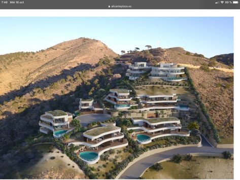 Hill Villa Design, Hill Side House, Villa Hills, Resort Design Plan, Luxury Beach Villa, Desert Resort, Cricket Stadium, Ritz Carlton Hotel, Hillside House