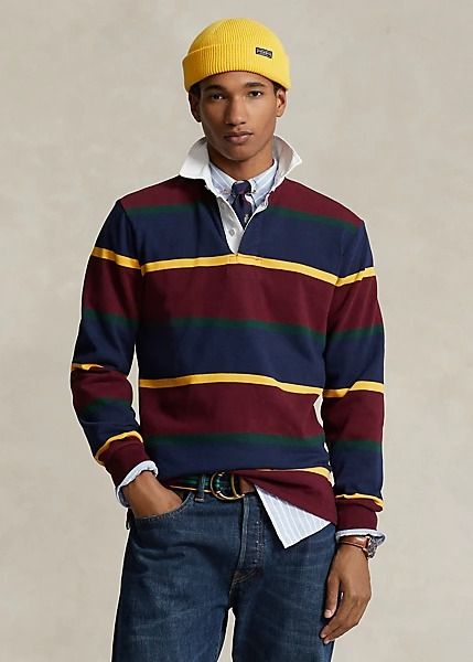 Rugby Outfits, Vintage Brooks Brothers, Ralph Lauren Store, Ralph Lauren Rugby Shirt, Rugby Fashion, Preppy Mens Fashion, Brooks Brothers Men, Ivy Style, Winter Inspo