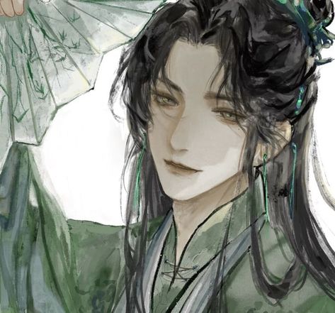 Green Characters, Scum Villain's Self-saving System, Anime Book, Chinese Characters, Bts Drawings, Heaven's Official Blessing, Anime Drawings, Profile Picture, Fan Art