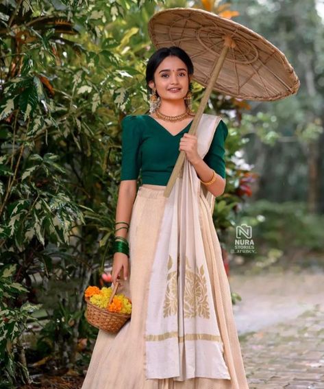 Kerala Skirt Blouse Designs, Onam Outfits Blouse Designs, Set Skirt And Top Kerala Traditional, Pavada Blouse Kerala Designs, Pattu Pavada Blouse Designs, Set Skirt And Top Kerala, Pattupavada Blouse Designs For Women, Pavada Blouse Kerala, Dhavani Set New Model