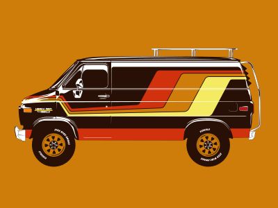 Great work from a designer in the Dribbble community; your best resource to discover and connect with designers worldwide. Van Mural, 70s Van, Vans Painted, Brown Vans, Car Stripes, Retro Van, Vw Lt, Kombi Home, Van Wrap