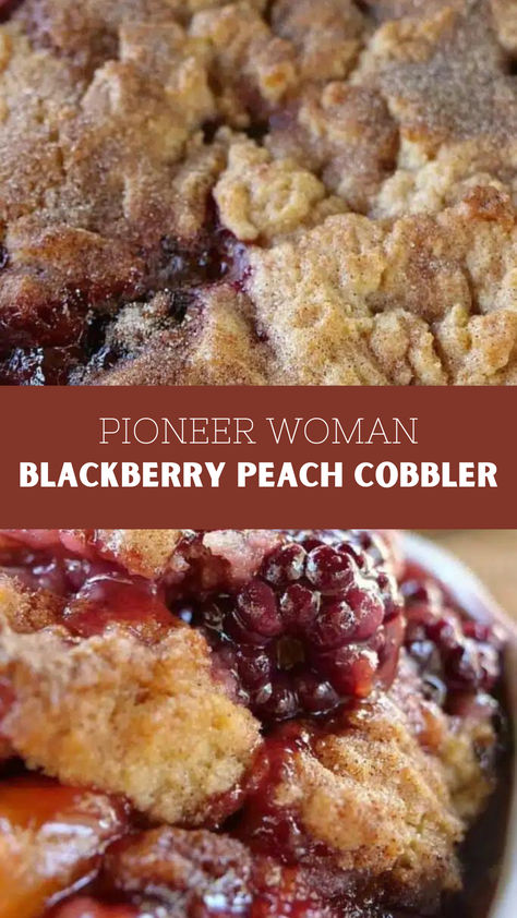 Pioneer Woman Blackberry Peach Cobbler Pioneer Woman Berry Cobbler, Pioneer Woman Fruit Crisp, Old Time Oven Peach Cobbler Recipe, Blackberry Cobbler With Frozen Berries, Blackberry Peach Crisp, Peach Gallette Recipe Pioneer Woman, Pioneer Woman Blueberry Cobbler, Peach And Blackberry Cobbler, Pioneer Woman Blackberry Cobbler