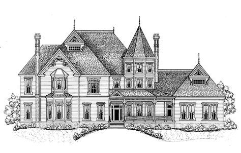 Queen Anne House Plan with 7747 Square Feet and 5 Bedrooms from Dream Home Source | House Plan Code DHSW52653 House Plans 4000 Sq Ft, Victorian Manor Floor Plans, House Floor Plans 3 Bedroom, Victorian Mansion Floor Plans, Floor Plans Architecture, Queen Anne House Plans, Victorian Floor Plans, Scratchboard Illustration, Victorian House Plan