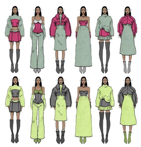 Streetwear Collection Illustration, Fashion Collection Drawing, Fashion Collection Sketch, Digital Clothing Design, Inspiration For Fashion Design Ideas, Fashion Design Collection Illustration, Fashion Design Collection Sketch, Drawing Fashion Design Clothes, Fashion Collection Portfolio