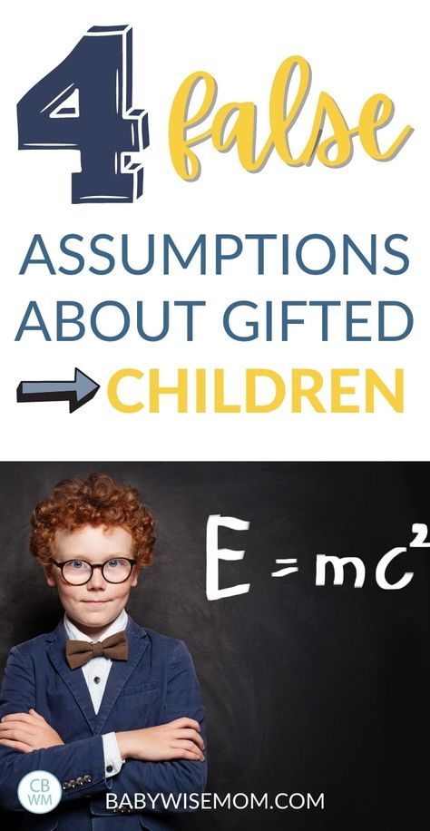 There are many false assumptions about what gifted children are like and what support they do or do not need. Find four common ones here. Gifted Children Characteristics, Gifted Kid, Gifted Classroom, Student Teaching Gifts, Growth Mindset Goals, Homeschool Gifts, Gifted Students, Gifted Children, Intense Emotions