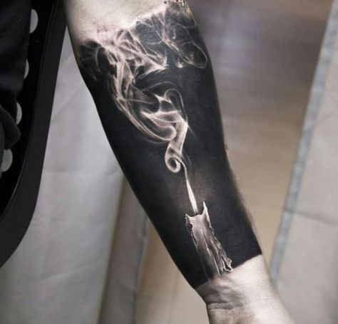 Gorgeous Negative Space Tattoo Designs Tato Realis, Tattoos Arm Mann, Tato Lengan Bawah, Forearm Cover Up Tattoos, Tattoo Bras Homme, Tato Flash, Lower Arm Tattoos, Negative Space Tattoo, Catrina Tattoo