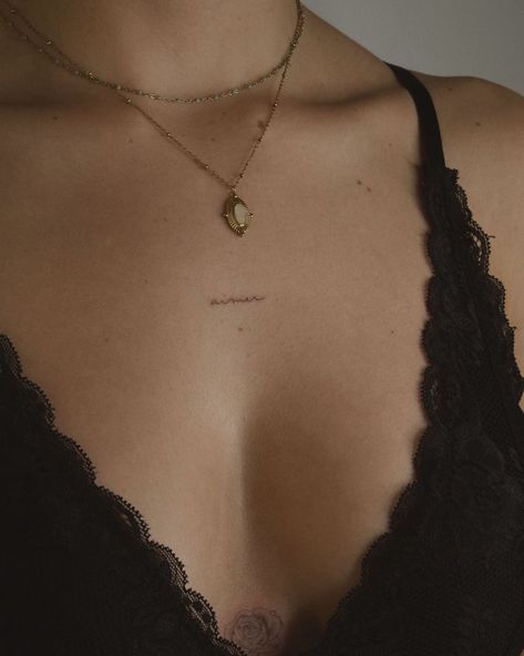 I v o t a t t o o on Instagram: “a i m e r” Tattoo Near Breast, Tattoo Breast, V Tattoo, Bone Tattoos, Petite Tattoos, Collar Bone Tattoo, Classy Tattoos, Cute Tattoos For Women, Dainty Tattoos