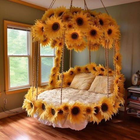 Honeycore Bedroom, Fall Bedroom Aesthetic, Tv Unit Wall, Log Home Flooring, Mum Flowers, Autumn Living Room, Sunflower Home Decor, Log Planter, Garden Mum