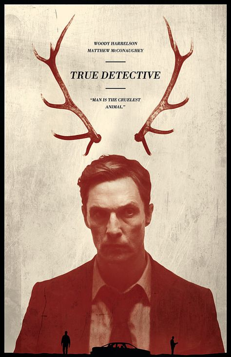 True Detective Poster by sap41387 on Etsy Detective Film Posters, True Detective Poster, Rust Cohle, Red Drawing, Poster Color, Septième Art, True Detective, Cinema Movies, Alternative Movie Posters