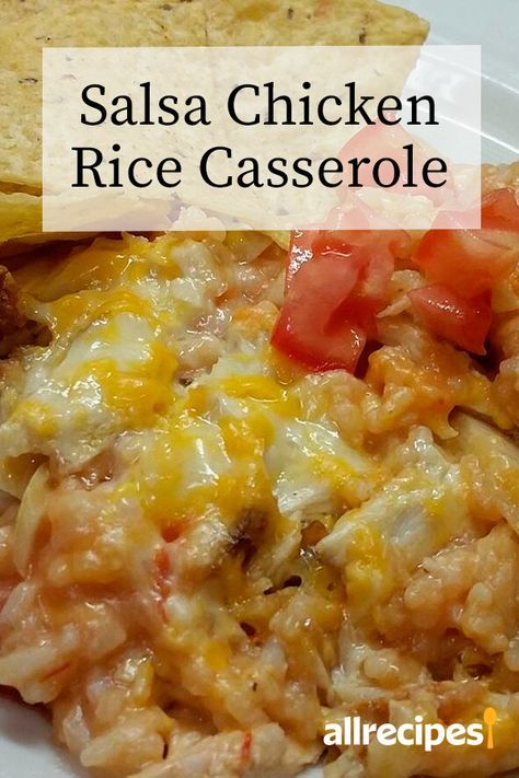 Chicken Rice Casserole, Rice Chicken, Salsa Chicken, Easy Casserole Recipes, Rice Casserole, Chicken Recipes Casserole, Chicken Dishes Recipes, Easy Casserole, Chicken Rice