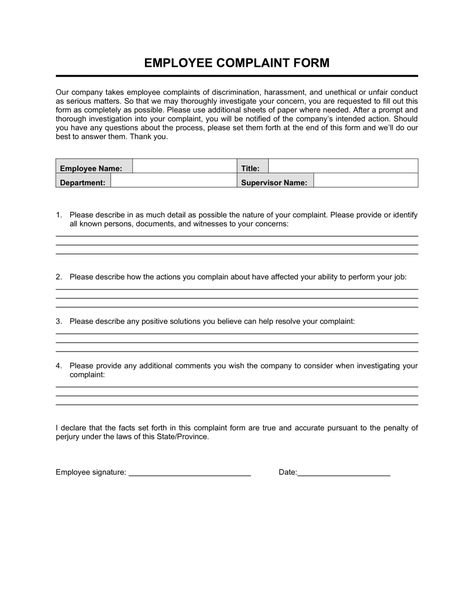 Employee Complaint Form Template | by Business-in-a-Box™ Employee Complaints, Tooth Fairy Certificate, The Newsroom, Administrative Assistant, Document Sign, Form Template, Word File, Interview Tips, Recent News