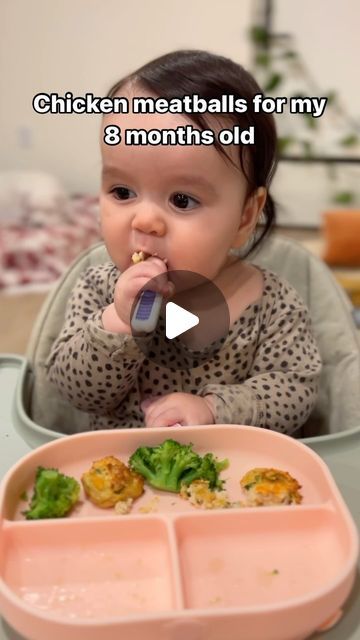 Kaya Anh Hyde on Instagram: "Chicken meatballs for babies and whole family   1lbs ground chicken or turkey  1/2 cup flour 1/2 cup shredded carrots  1/2 cup chopped spinach  1/4 cup yogurts or apple sauce 1 egg  Garlic powder, seasonings of choice   Mix well. Wet your hands and form ball or pattie shape  Bake at 375 F degrees for about 20’ or until meatballs are cooked through and gently brown   Refrigerate for 3 days or freeze for 3 months   #babyfood #babyfoodideas #blw #blwinspiration #blwbaby #babyfoodrecipes #chickenrecipes #meatballs #dinnerideas #dinnertime #easymeals #homemadefood #homecooking #cookingathome #organicfood #momlife #mumlife #mommylife #parents #mommyandme #firsttimemom #sahm #pregnancy #postpartum #breastfeeding #8monthsold #motherhood" Chicken For Baby Led Weaning, Ground Turkey Recipes For Babies, Baby Chicken Meatballs, Ground Turkey For Baby, Ground Chicken Baby Food Recipes, 10 Month Old Snack Ideas, Ground Turkey Recipes For Baby, Chicken Meatballs For Baby, Baby Lunch Ideas 10 Months