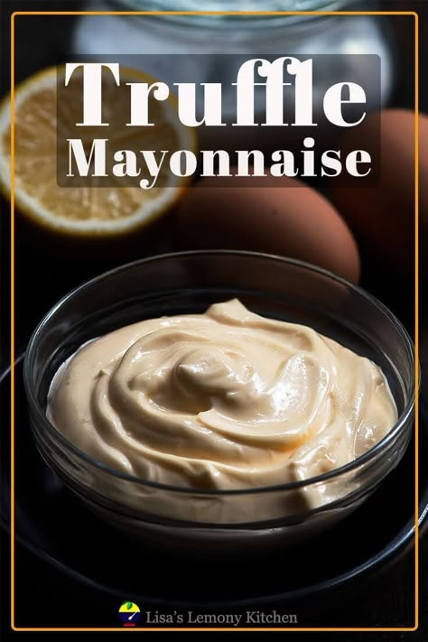 Truffle aoili Truffle Fries Dipping Sauce, Truffle Dipping Sauce, Truffle Mayonnaise Recipe, Truffle Mayo Recipe, Garlic Mayonnaise Recipe, Truffle Dip, Truffle Sauce Recipe, Keto Truffles, Truffle Mayo