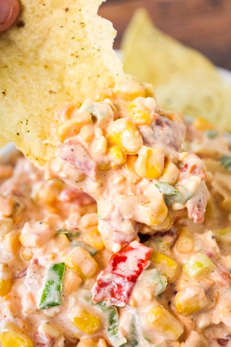 How to Make Corn Dip with Cream Cheese - THIS IS NOT DIET FOOD Corn Cream Cheese Dip, Cold Corn Dip, Corn Dip With Cream Cheese, Corn Cream, Cold Dip, Cold Dip Recipes, Dip Recipes Hot, Cream Cheese Corn, Dip With Cream Cheese