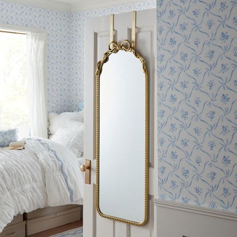 Full Length Mirrors & Floor Mirrors | Pottery Barn Teen Pottery Barn Dorm, Dorm Mirror, Mirror Pottery, Over The Door Mirror, Dorm Stuff, Dream Dorm, Dorm Room Designs, Dorm Inspo, College Room