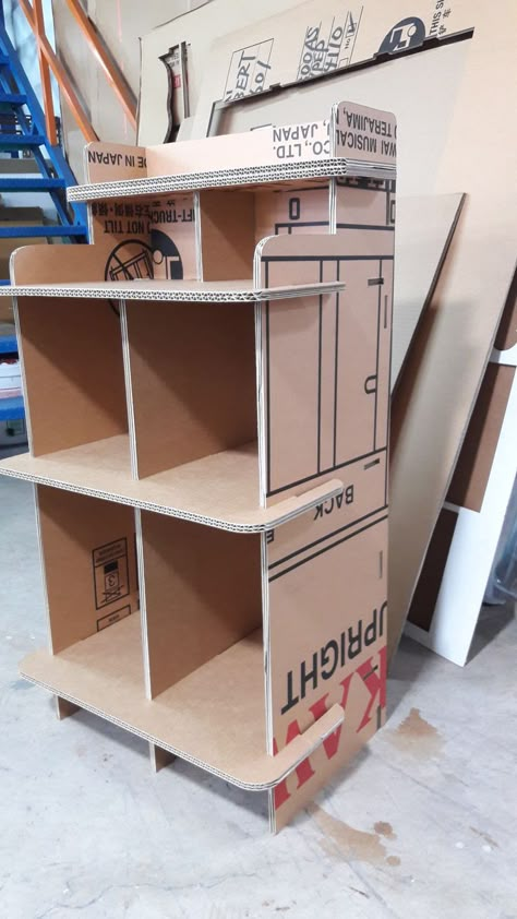 Cardboard Shelves, Carton Diy, Cardboard Storage, Cardboard Crafts Diy, Diy Storage Cabinets, Diy Cardboard Furniture, Cardboard Art, Kraf Diy, Diy Storage Furniture