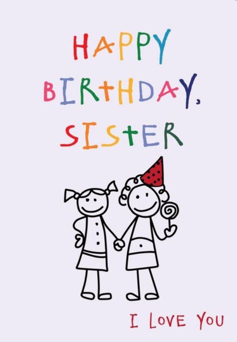 Doodle Happy Birthday, Happy Birthday Sister Card, Happy Day Quotes, Hug Quotes, Birthday Card Sayings, Birthday Greetings Friend, Happy Birthday Art, Birthday Pics, Happy Birthday Greetings Friends