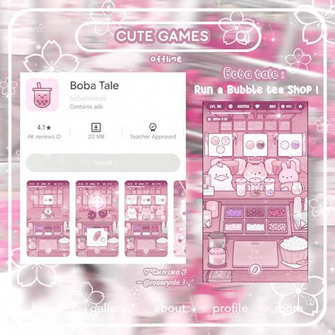 `✧ ꒰ kawaii offline games ∿ ꒱ 𓂃﹆°. ꒦꒷. ｡ﾉ⁠♡ recommendations part¹ ! 𔘓 Offline Games Recommendation, Fun Offline Games, Cute Games To Download, Offline Apps, Offline Games, Kawaii Games, Mystery Games, Cute App, Ios Games