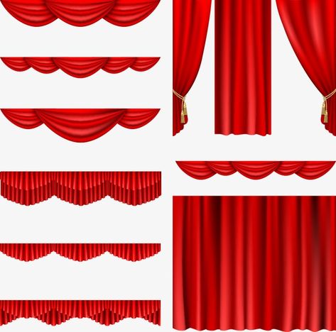 Paper Curtain, Red Velvet Curtains, Curtains Vector, Theatre Curtains, Stage Curtains, Curtains And Draperies, Luxury Curtains, Creation Deco, Red Curtains