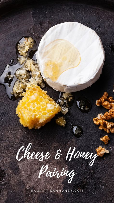 Cheese With Honey Appetizers, Honey And Cheese Pairing, Charcuterie Board With Honey, Honey Charcuterie Board, Honey Pairings, Honey And Cheese, Autumn Appetizers, Honey Tasting, Cheese With Honey