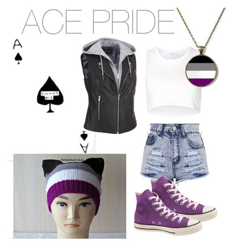 "Ace Pride" by jaclyn-willi on Polyvore featuring Julien David and Converse Asexual Art, Asexual Aesthetic, Ace Fashion, Pride Parade Outfit, Gay Outfits, Lgbtq Fashion, Aro Ace, Goth Outfit Ideas, Ace Pride