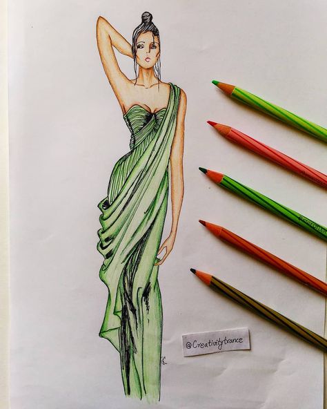 How can i forget #madamgrés beautiful draped creation of 60s 😍 I would love me some of the pieces ❤ Have an awesome weekend everyone!! I… Draping Fashion Sketch, Draping Fashion Illustration, Easy Fashion Illustration, Sari Draping Styles, Fashion Sketchbook Inspiration, Fashion Illustration Poses, Fashion Model Sketch, Paper Art Design, Fashion Figure Drawing