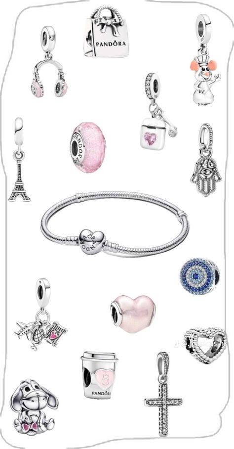 Pandora Charms Pink, Pandora Bracelet Charms Ideas, Pandora Bracelet Designs, Pandora Armband, Dream Bracelet, Pandora Jewelry Charms, Charms Pandora, Jewelry Accessories Ideas, Pandora Bracelet Charms