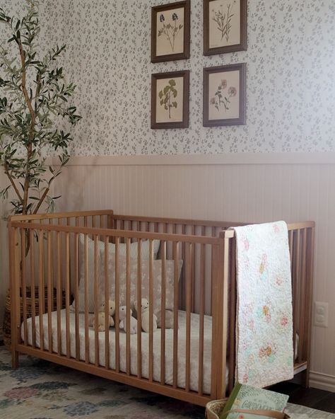 Wooden Crib Nursery, Cottagecore Nursery, Wood Crib, Wooden Cribs, Dresser Sets, Convertible Crib, Soft Close Drawers, Baby Furniture, Wood Construction