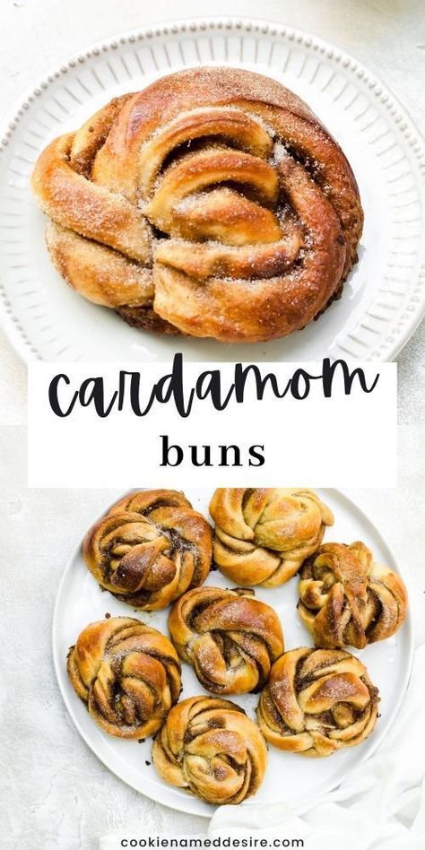 Cardamom Morning Buns, Savory Cardamom Recipes, Cardomom Recipes Bread, Danish Cardamom Buns, Giant Cardamom Bun, Cardomom Recipes Baking, Cinnamon Cardamom Rolls, Cardamon Buns Recipe, Cardamom Cinnamon Rolls