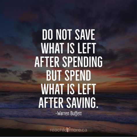 Inspirational Quote: do not save what is left after spending but spend what is left after saving -Warren Buffett  #goals #motivationalquotes #moneytips Spend Money Wisely Quotes, Stop Spending Money Quotes, Spending Quotes, Savings Motivation, Spending Money Quotes, Save More Spend Less, Money Increase, 2024 Manifestations, Spend Wisely