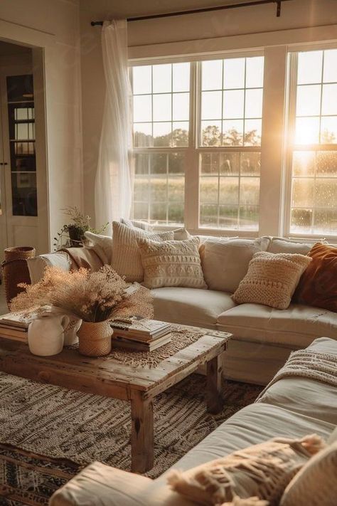 Rustic Lounge Room Ideas, Vintage Simple Living Room, Cute House Interior Aesthetic Living Room, Cozy Country Home Living Room, Cottage Core Farmhouse Living Room, Traditional Farmhouse Decor Living Room, Timeless Farmhouse Living Room, Cozy Rustic Apartment, Fall Farmhouse Interior