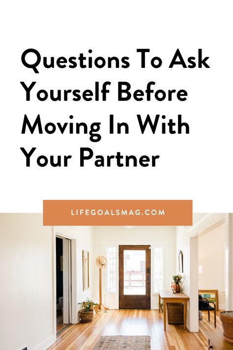 Thinking about moving in with your boyfriend or girlfriend? Here are some journal prompts or questions to think about before taking the next step in the relationship and moving in together. How To Move In With Your Boyfriend, Moving In With Your Boyfriend, Questions To Think About, Living Together Before Marriage, Marriage Meaning, Questions To Ask Your Boyfriend, Questions To Ask Yourself, Divorce Attorney, Couple Questions