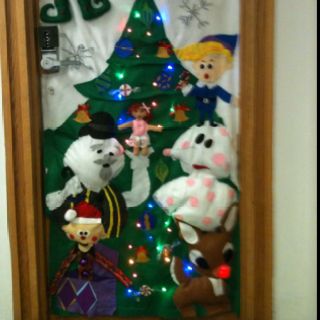 Our office door decorating contest! Misfit Toys Door Decorations, Door Decorating Contest Christmas, Office Door Decorating Contest, Rudolph Coloring Pages, Christmas Dorm, Christmas Doors, Island Of Misfit Toys, Holiday Door Decorations, Room Door Decorations