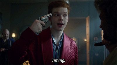 What's the secret to a good comedy? Cameron Monaghan Gotham, Jerome Gotham, Gotham Characters, Gotham Cast, Gotham Joker, Gotham Tv Series, Gotham Series, Gotham Tv, Jerome Valeska