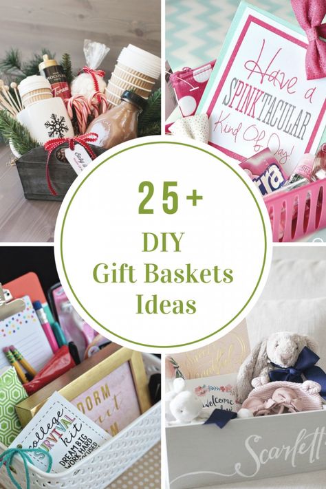 DIY Gift Basket Ideas - The Idea Room Small Gift Baskets, Diy Gift Basket Ideas, Gift Basket Ideas For Women, Diy Gift Basket, Gift Baskets Ideas, Baskets Ideas, Basket Diy, Gift Baskets For Women, Give And Receive