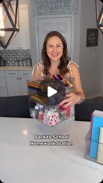 YWM Family on Instagram: "📓 ✏️ Save this and comment “School Supplies” and I’ll send you the clear bins that I used.  These make getting organized for the new school year easy! 🙌

Make sure to share this with a friend! ❤️ Did you know that you can easily shop all of our videos on LTK?  Just search for YWM_Family.  Follow us there too for exclusive in-app content.

#HomeworkStation #BackToSchoolOrganization #BackToSchool #BackToSchoolTips #Homework #HomeOrganization" Homework Organization, Homework Station, Clear Bins, Back To School Organization, School Homework, Back To School Hacks, The New School, New School Year, New School