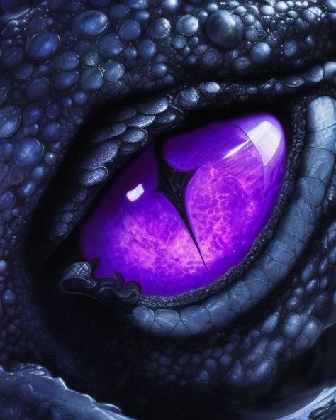 Black Dragon With Purple Eyes, Black Dragon Purple Eyes, Purple Dragon Art Beautiful, Purple Dragon Eye, Magical Creatures Art, Purple Dragon Art, Eye Of Ender, Dragon Eye Art, Dragon Mouth