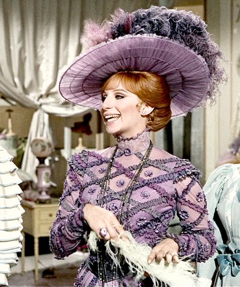 Hello, Dolly! A great comedienne and singer.  So beautiful too! Dolly Levi, Irene Sharaff, Dolly Makeup, Film Costumes, Barbara Streisand, Barbra Streisand, Hello Dolly, Movie Costumes, Tony Awards