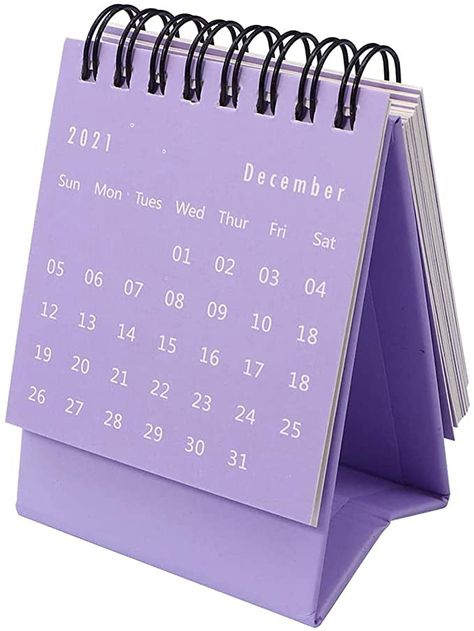 Calendar For School, Purple Desk, Purple Bedroom Decor, Purple Office, Purple Room Decor, Mini Desk Calendar, Flip Calendar, Cute Stationary School Supplies, Pocket Calendar